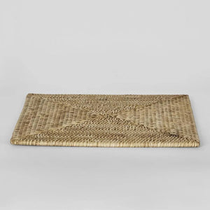Sunday Merchant Paume Rattan Square Placemat | Natural
