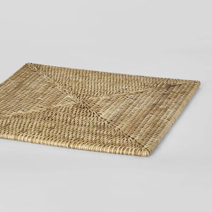 Sunday Merchant Paume Rattan Square Placemat | Natural