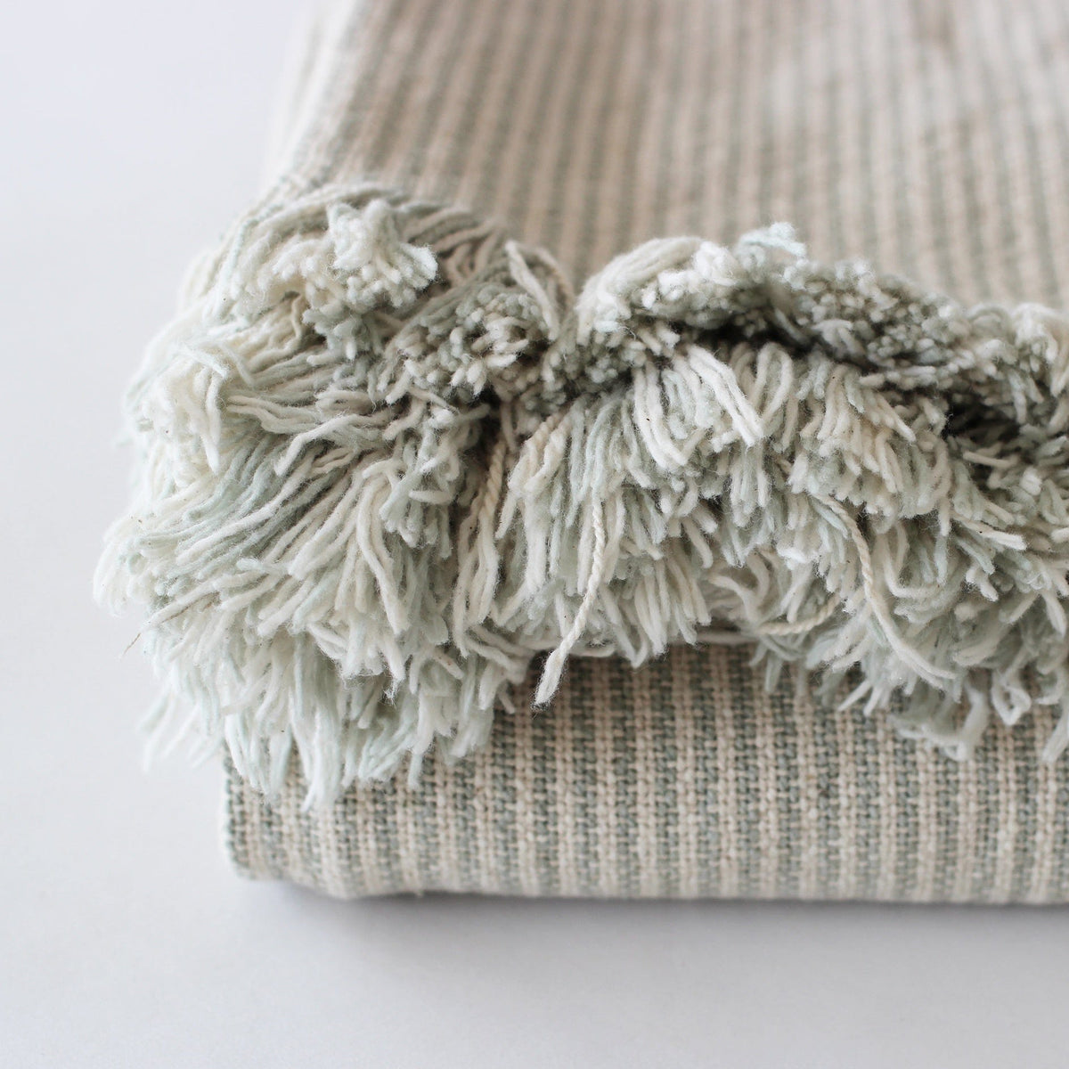 Sunday Merchant Pin Stripe Throw - Sage