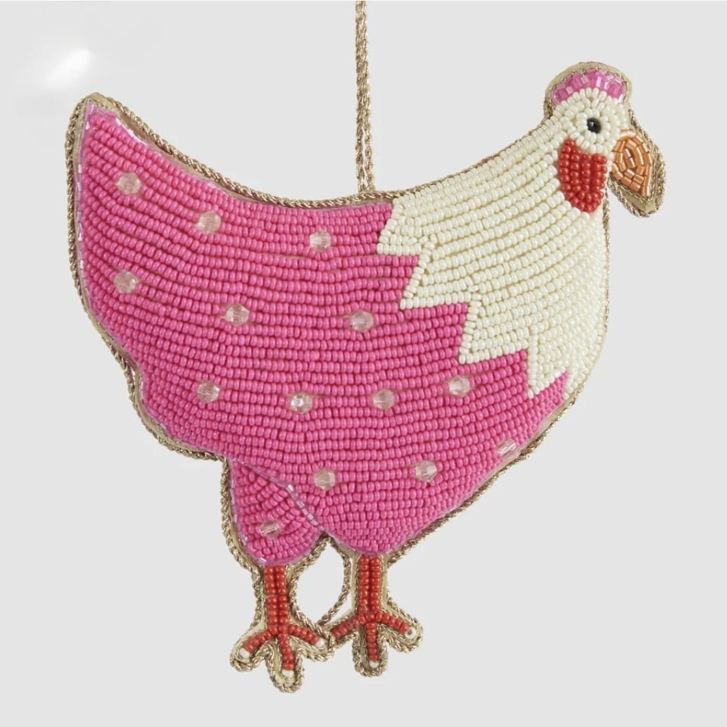 Sunday Merchant Positano Hen Hanging Decoration | Pink