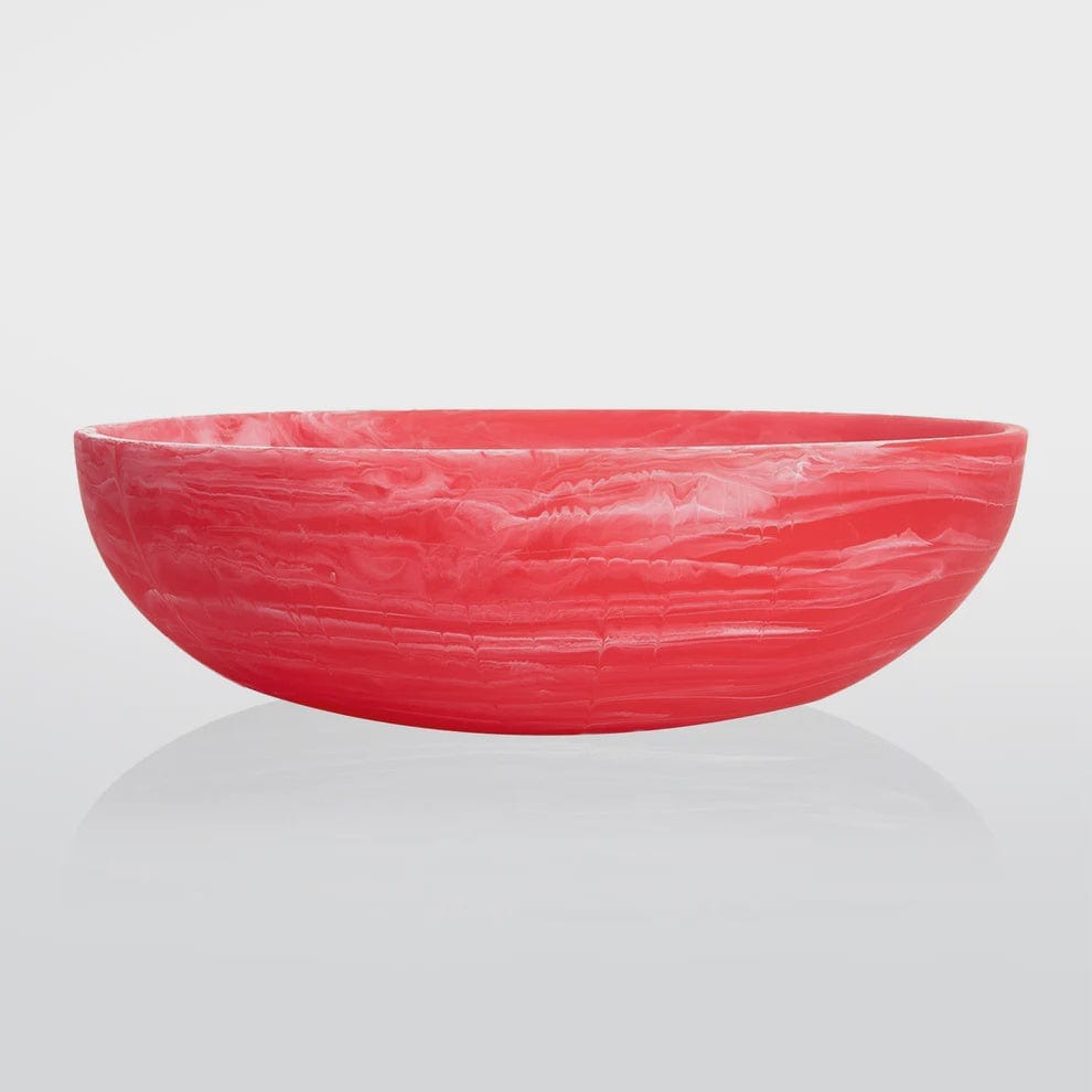 Sunday Merchant Signature Resin Round Bowl Medium | Coral Swirl