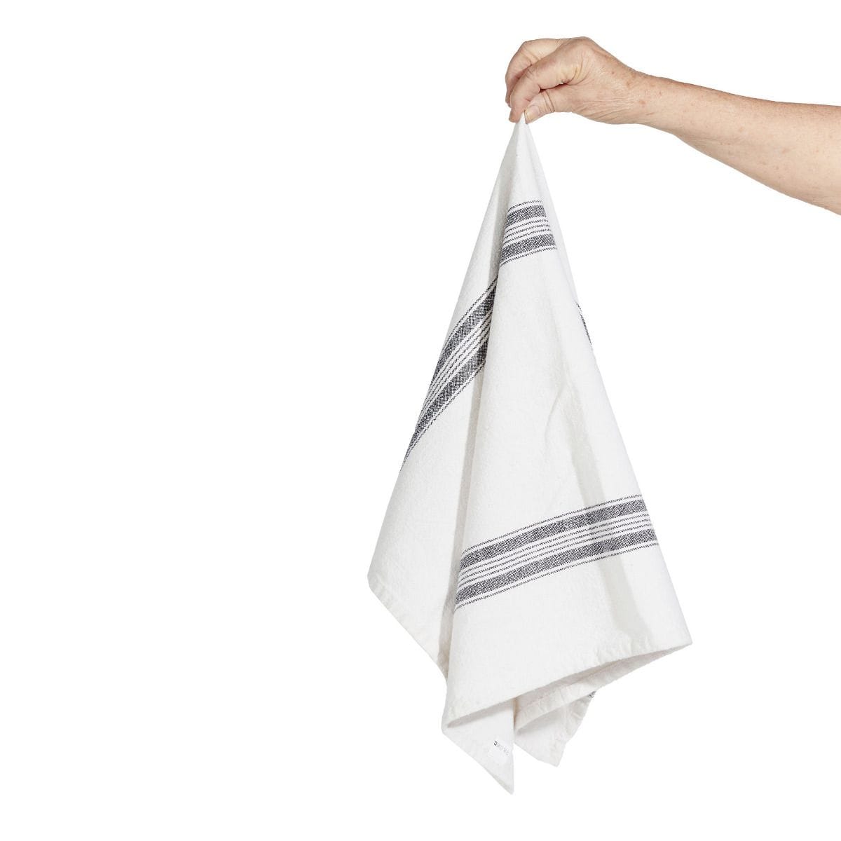 Sunday Merchant Stripe Slub Tea Towel - White