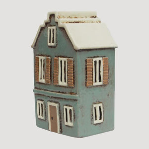 Sunday Merchant Tealight House with Shutters | Blue