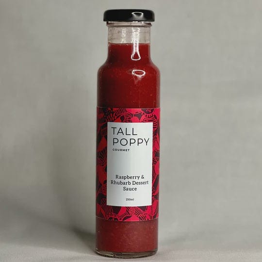 Tall Poppy Raspberry + Rhubarb Dessert Sauce 250ml