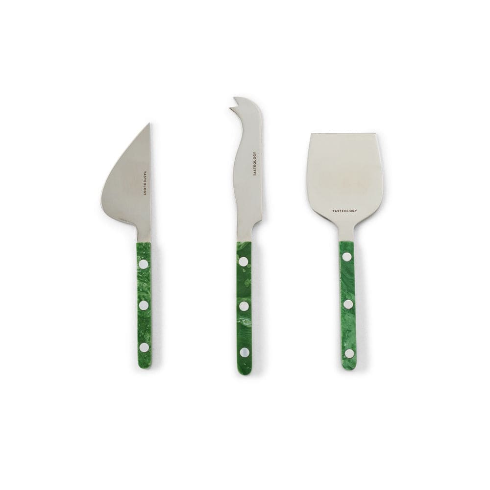 Tasteology Cheese Knives (Set 3) | Emerald