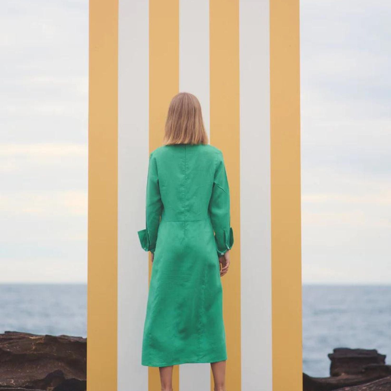 The Boy and I Maggie Dress - Apple Green