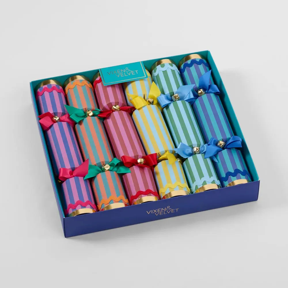 Vixen + Velvet La Dolce Vita  Crackers | Mixed Stripe (6 pack)