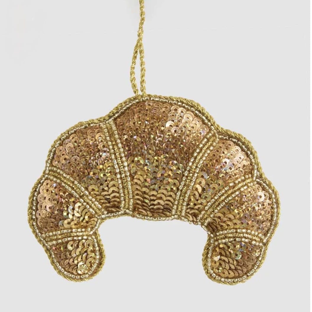 Vixen + Velvet Le Croissant Sequin Ornament