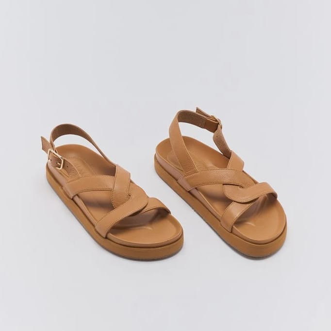 Walnut Murphy Leather Sandal | Coconut Tan