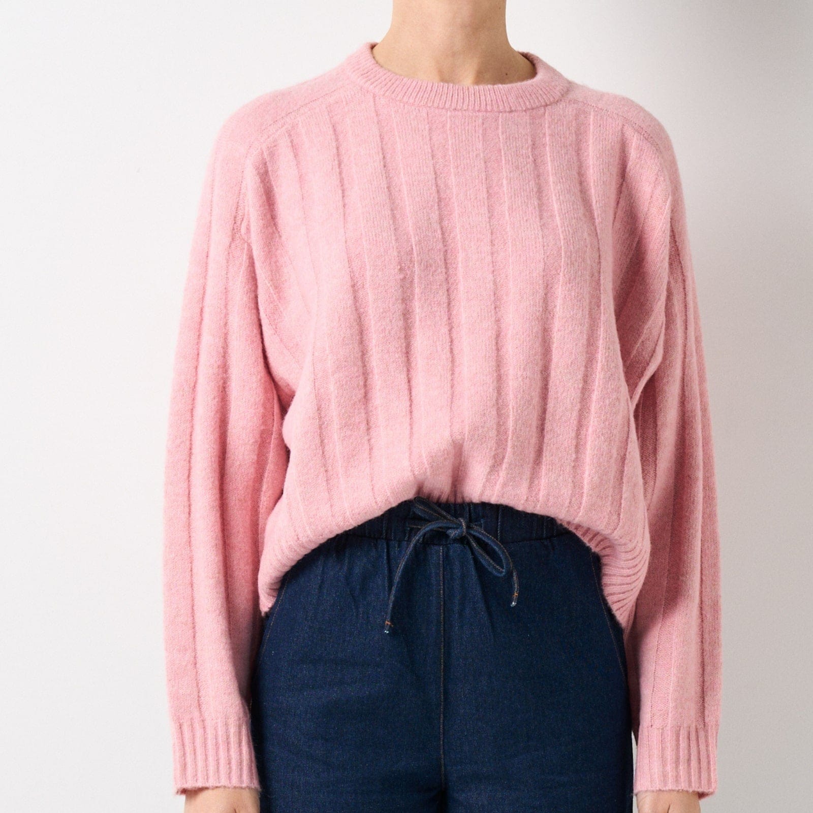 Walnut Seville Rib Jumper | Pink