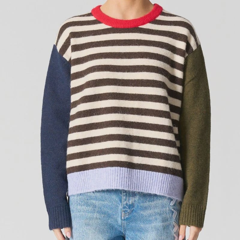 Walnut Walnut California Jumper | Cream Stripe