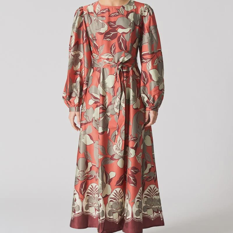 Walnut Walnut Paris Dress | Jaguar Jungle Orange