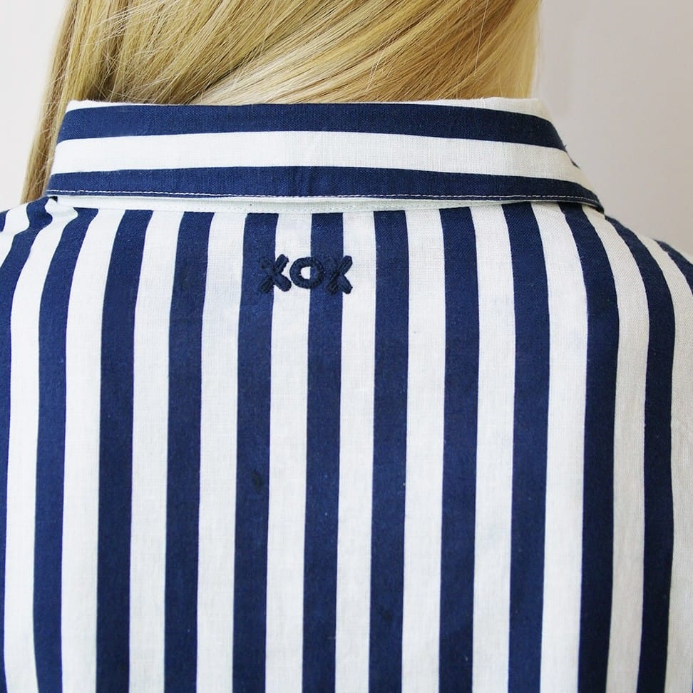 Who's Charlie Mila Stripe Shirt | Navy