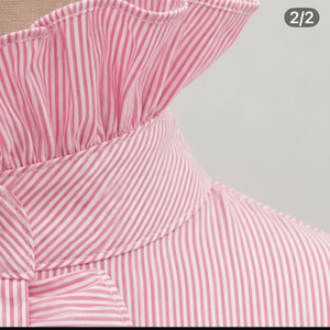 Who's Charlie Poppy Shirt | Fine Stripe Pink + White