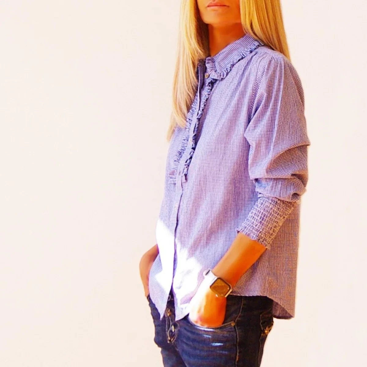 Who's Charlie Who's Charlie | Ella Shirt | Blue Gingham