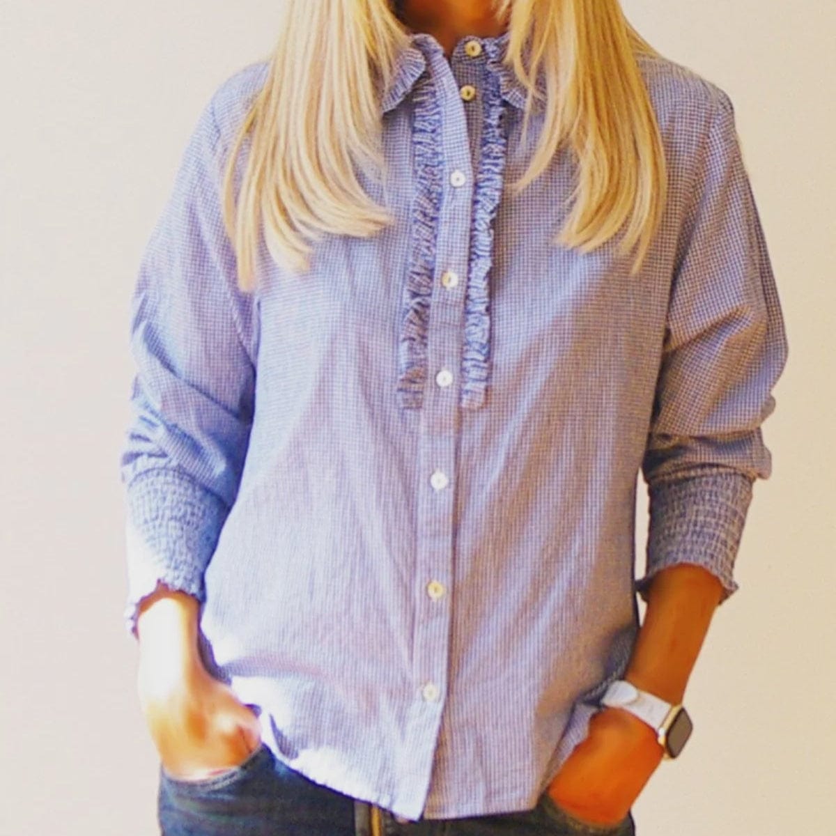 Who's Charlie Who's Charlie | Ella Shirt | Blue Gingham