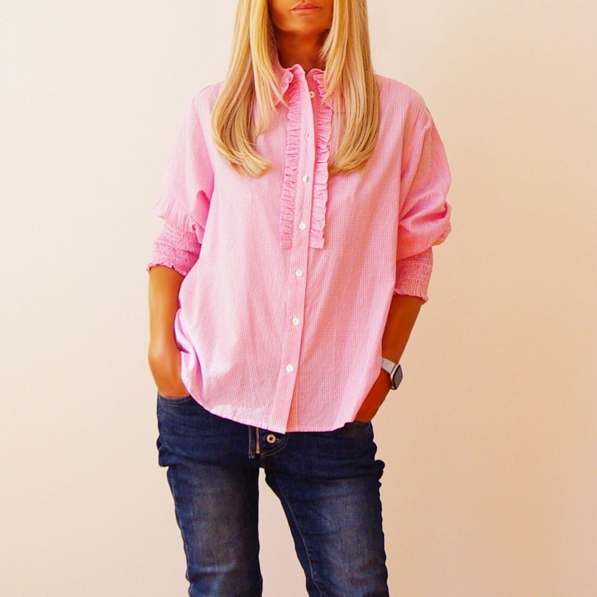 Who's Charlie Who's Charlie | Ella Shirt | Pink Gingham