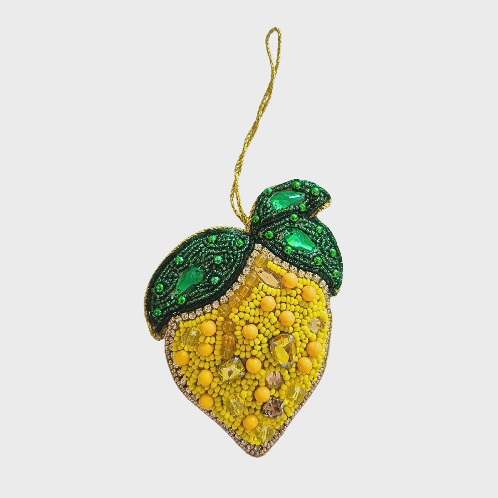 Zoda Zesty Lemon Sequin Decoration